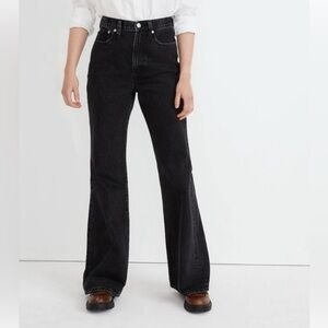 Madewell Baggy Flare Lunar Wash Rigid High Rise Jeans